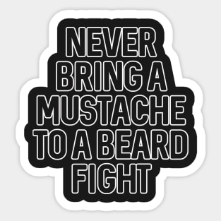 Beard fight Sticker